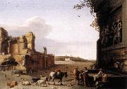 POELENBURGH, Cornelis van Ruins of Ancient Rome af oil painting on canvas